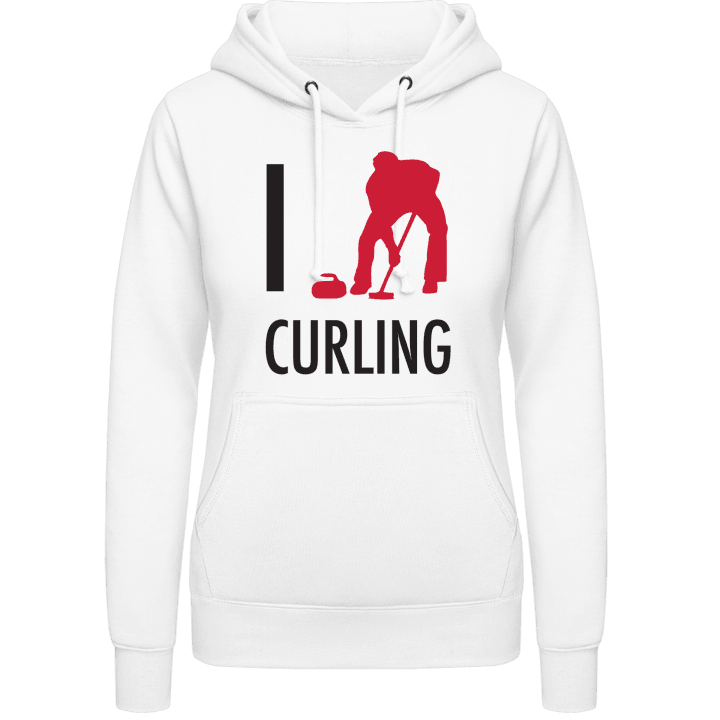 I Love Curling Sudadera con capucha para mujer contain pic