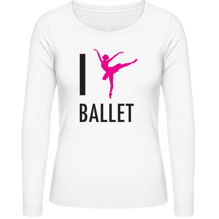 I Love Ballet Langermet skjorte for kvinner contain pic