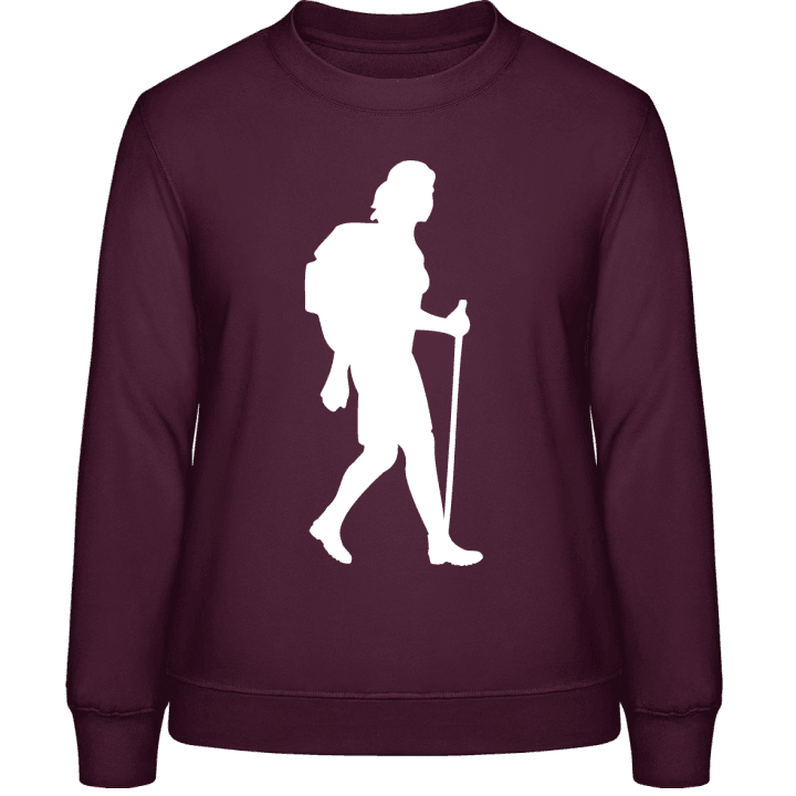 Hiking Woman Women Sweatshirt contain pic
