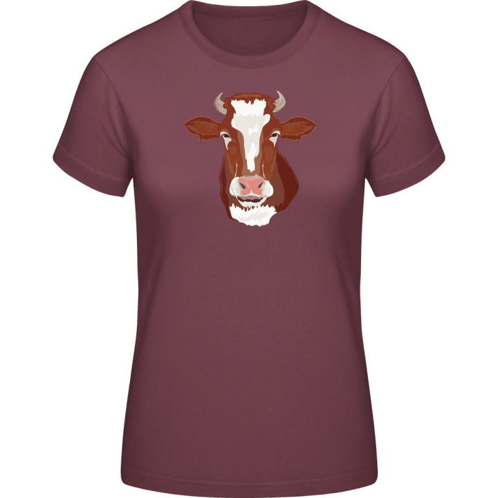Braune Kuh Kopf Realistisch Frauen T-Shirt 0 image