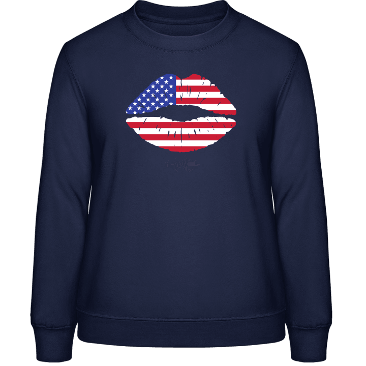 American Kiss Flag Sweat-shirt pour femme contain pic