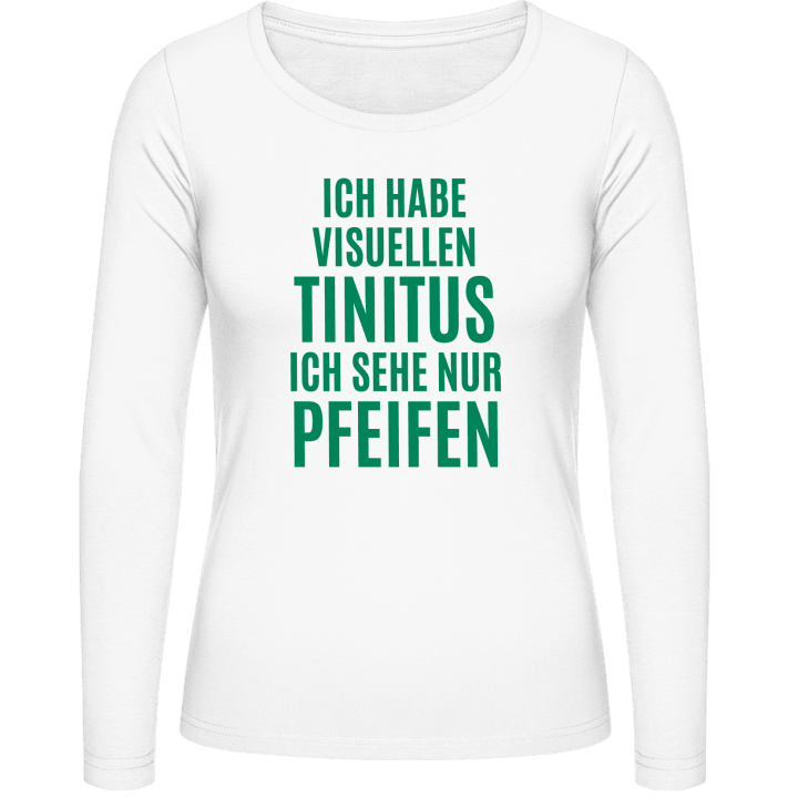 Ich habe visuellen Tinitus Langermet skjorte for kvinner 0 image