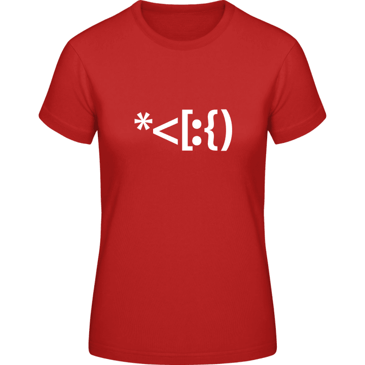 Geek Emoticons Santa Claus T-shirt til kvinder 0 image