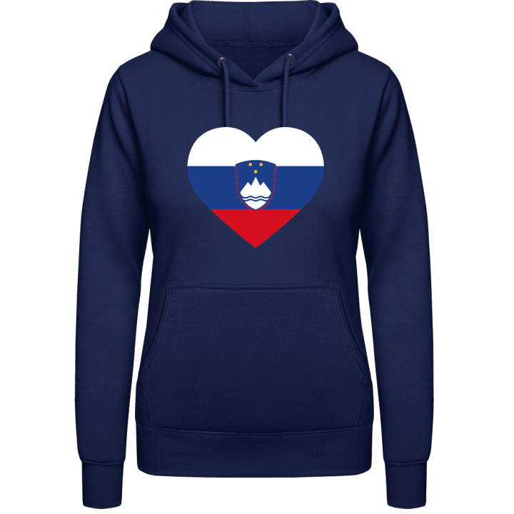 Slovenia Heart Flag Hoodie för kvinnor contain pic