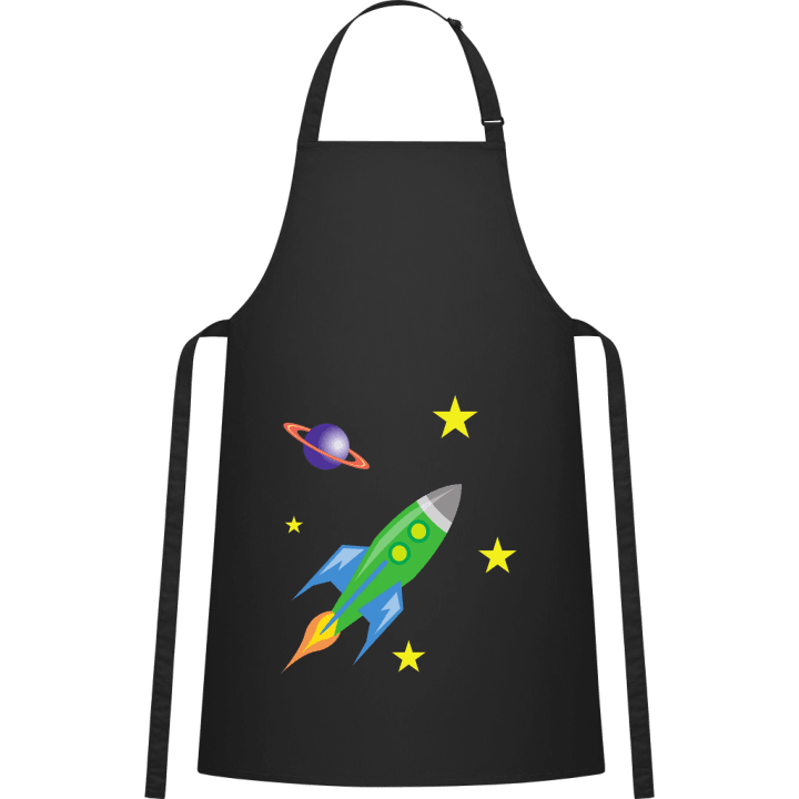 Rocket In Space Illustration Kochschürze 0 image