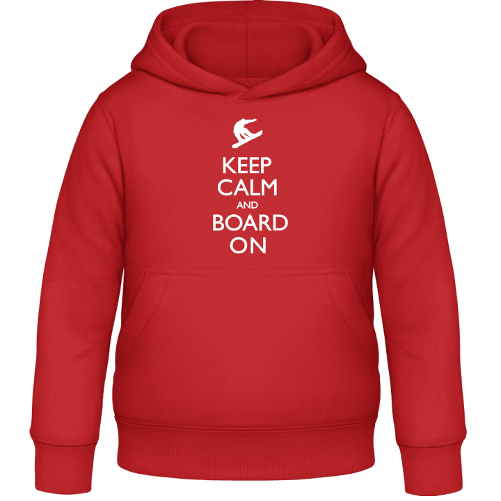 Keep Calm and Board On Kids Hoodie contain pic