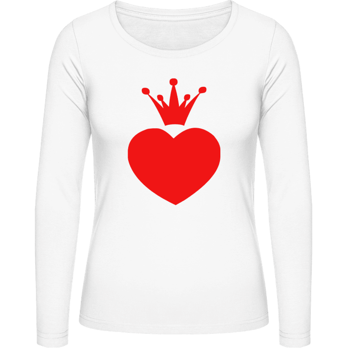 Heart With Crown Langermet skjorte for kvinner contain pic