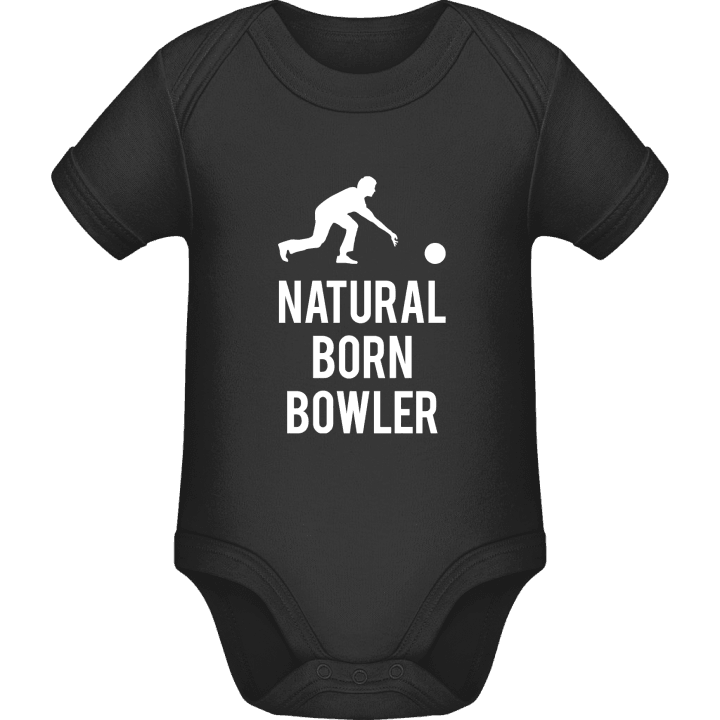 Natural Born Bowler Baby Romper contain pic