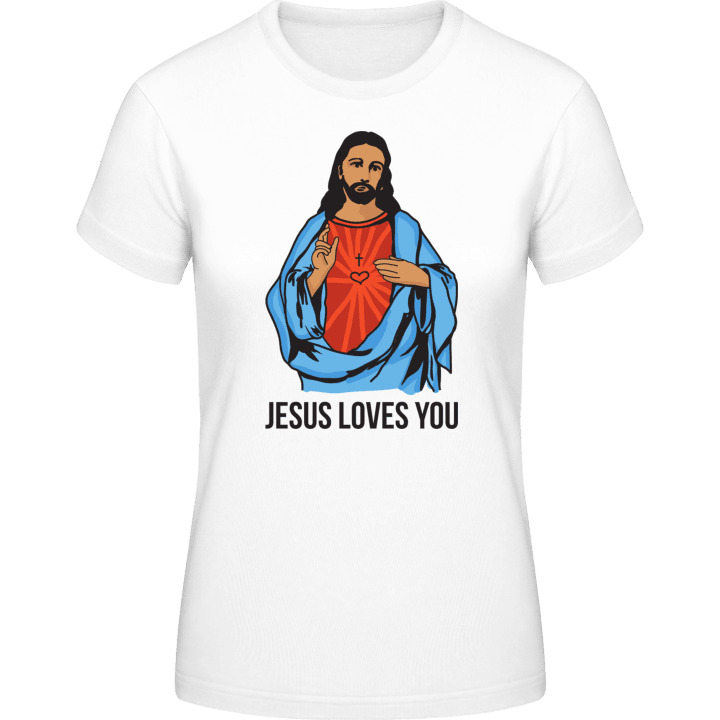 Jesus Loves You T-skjorte for kvinner contain pic