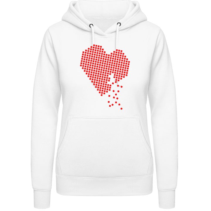 Pixel Corazón Sudadera con capucha para mujer contain pic