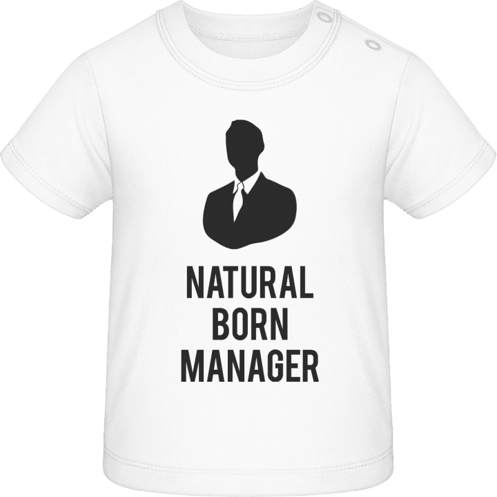 Natural Born Manager Camiseta de bebé contain pic