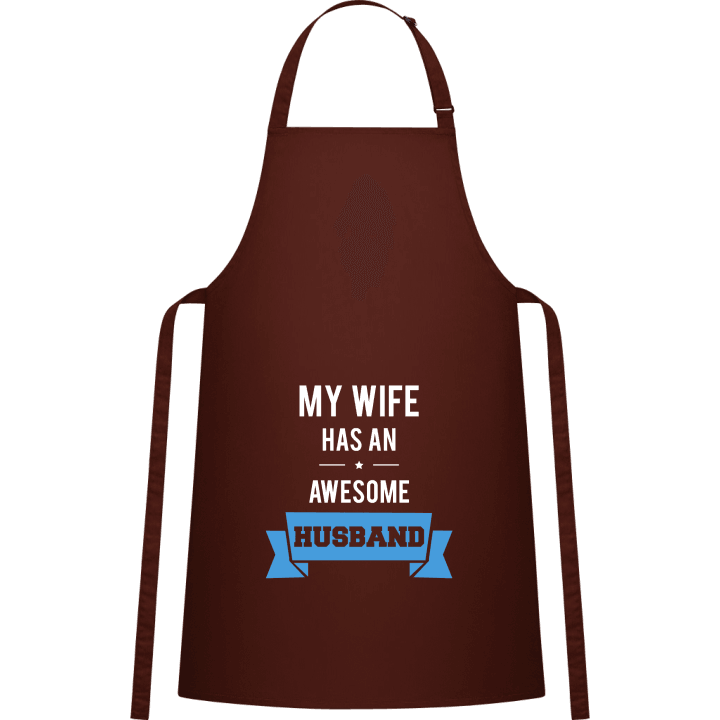 My Wife has an Awesome Husband Kitchen Apron contain pic