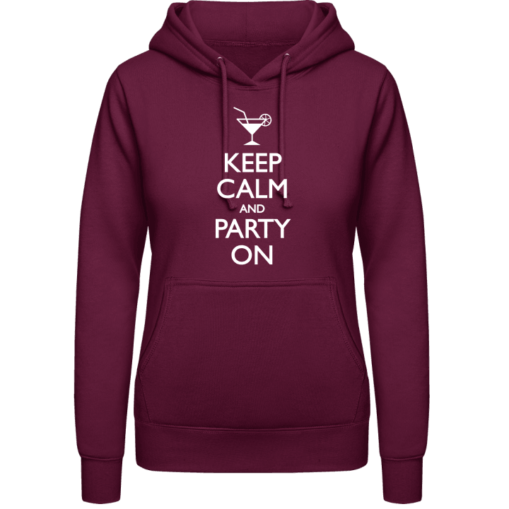 Keep Calm and Party on Hoodie för kvinnor contain pic
