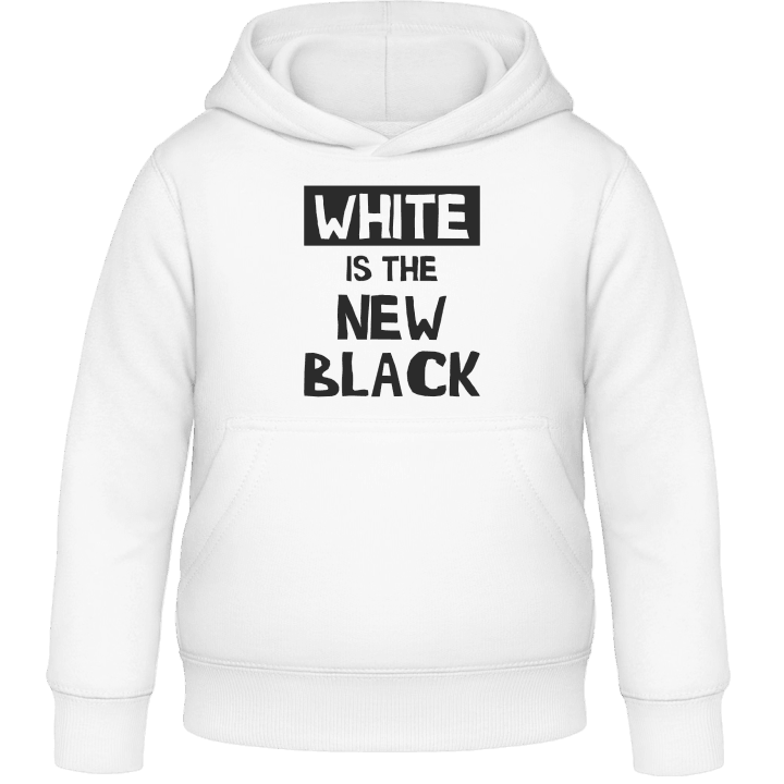 White Is The New Black Slogan Hættetrøje til børn 0 image