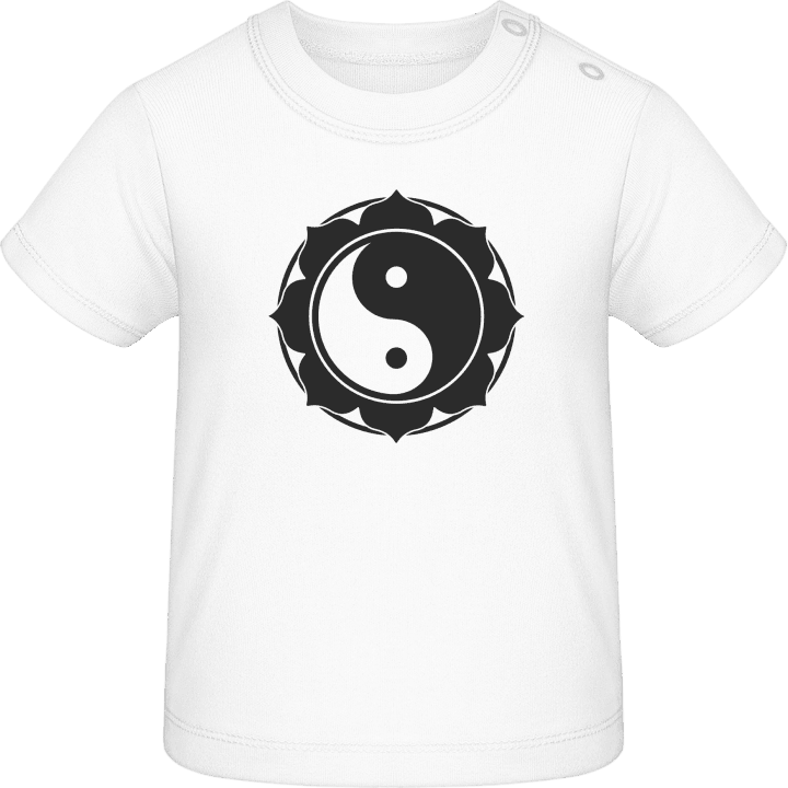 Yin And Yang Flower T-shirt för bebisar contain pic