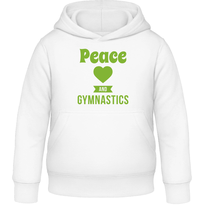 Peace Love Gymnastics Felpa con cappuccio per bambini contain pic