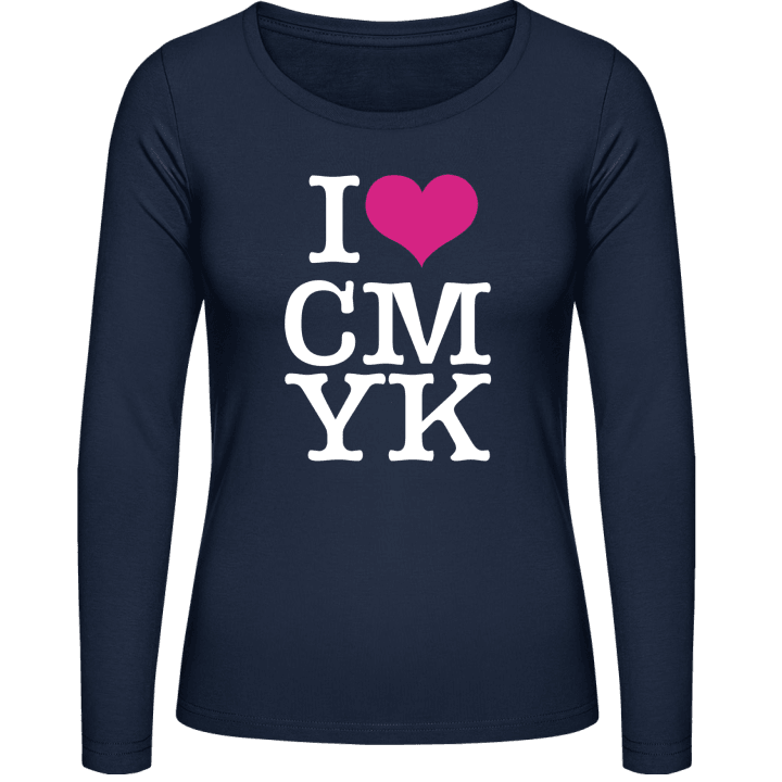 I love CMYK T-shirt à manches longues pour femmes 0 image