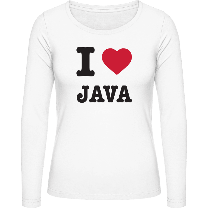 I Love Java Vrouwen Lange Mouw Shirt contain pic