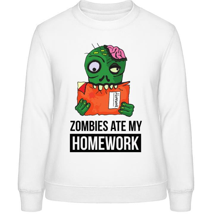 Zombies Ate My Homework Sweatshirt för kvinnor contain pic