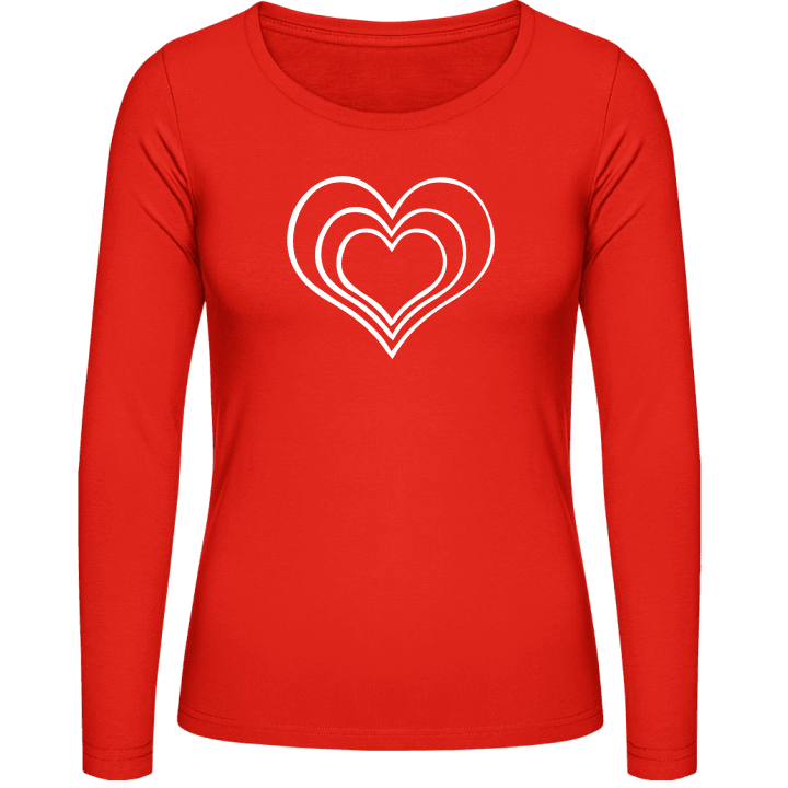 Three Hearts T-shirt à manches longues pour femmes contain pic
