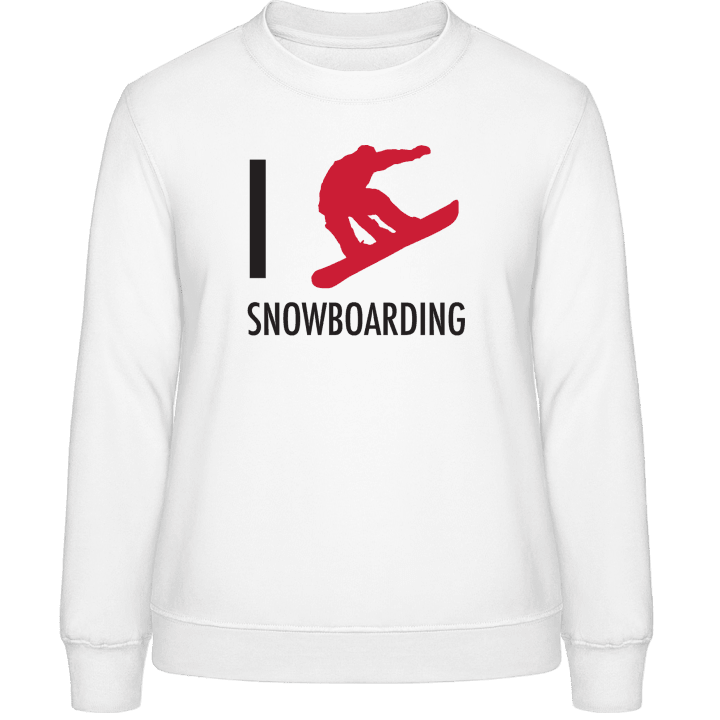 I Heart Snowboarding Sweatshirt för kvinnor contain pic