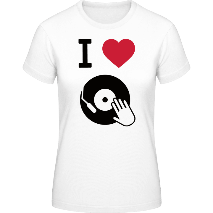 I Love Vinyl Scratching Vrouwen T-shirt contain pic