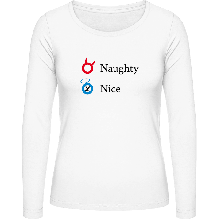 Naughty Nice T-shirt à manches longues pour femmes contain pic