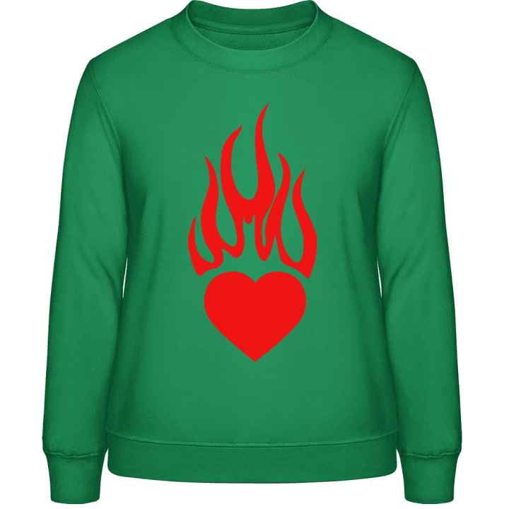 Heart On Fire Sweatshirt för kvinnor contain pic