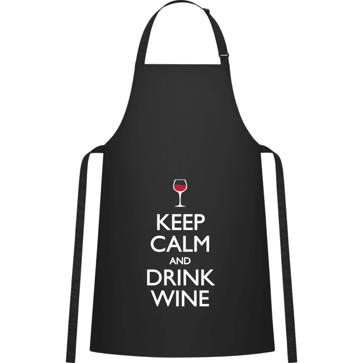 Keep Calm and Drink Wine Grembiule da cucina contain pic