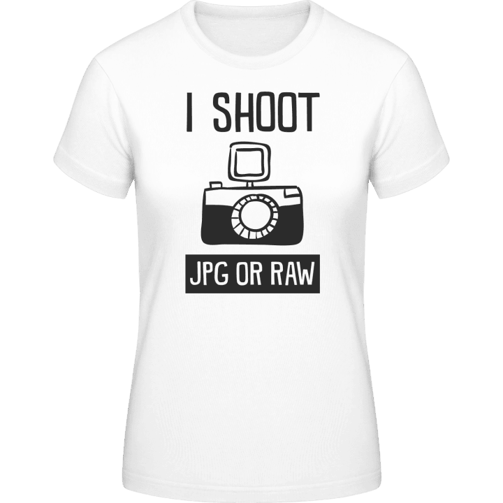 I Shoot JPG Or RAW Frauen T-Shirt contain pic