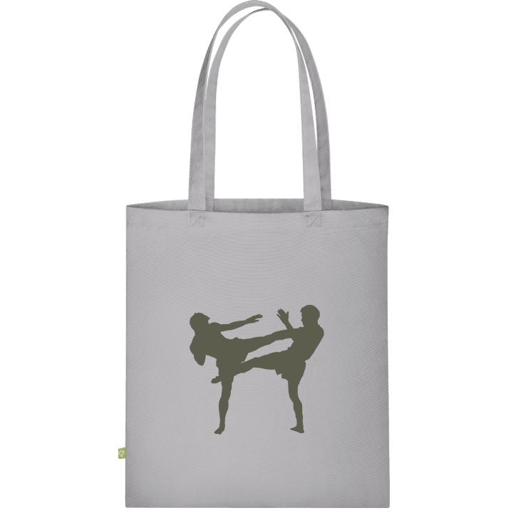 Kickboxing Sillouette Stofftasche contain pic