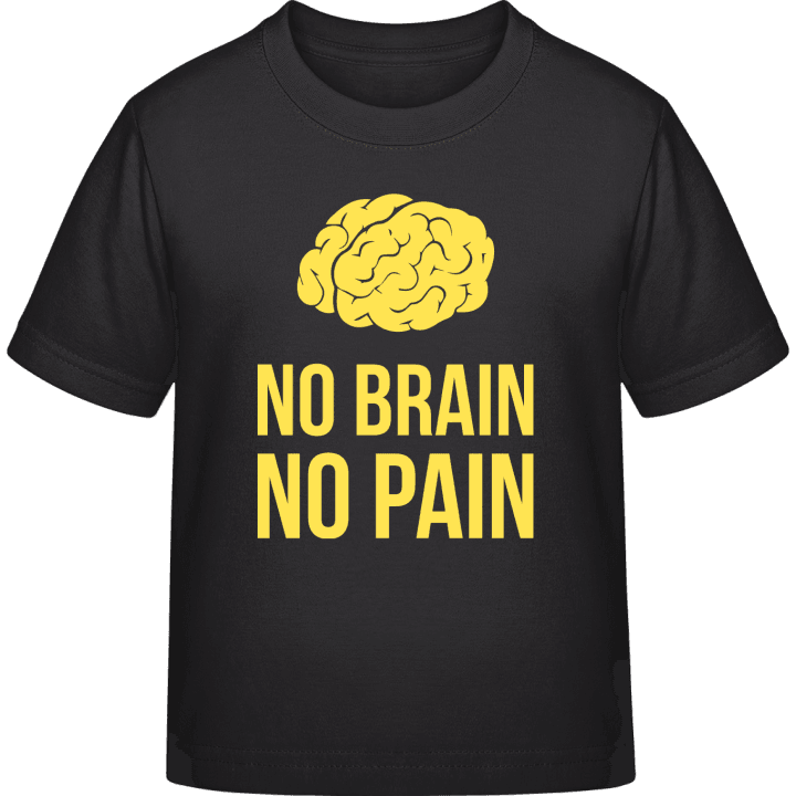 No Brain No Pain T-shirt för barn contain pic