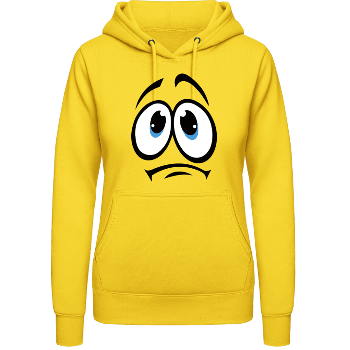 Smiley Face Sad Women Hoodie contain pic