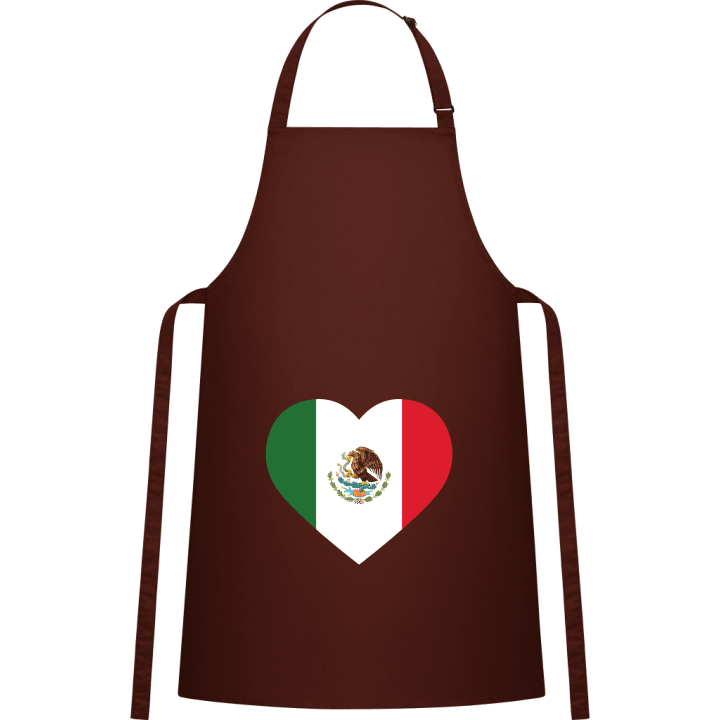 Mexico Heart Flag Förkläde för matlagning contain pic
