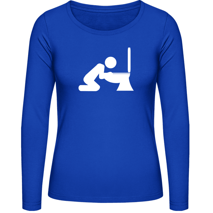 Toilet Vomiting Vrouwen Lange Mouw Shirt contain pic