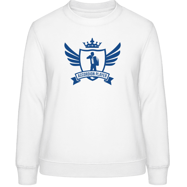 Accordion Player Winged Sweatshirt för kvinnor contain pic