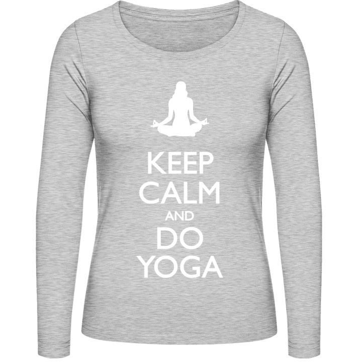 Keep Calm and do Yoga Langermet skjorte for kvinner contain pic