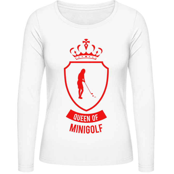 Queen of Minigolf Vrouwen Lange Mouw Shirt contain pic