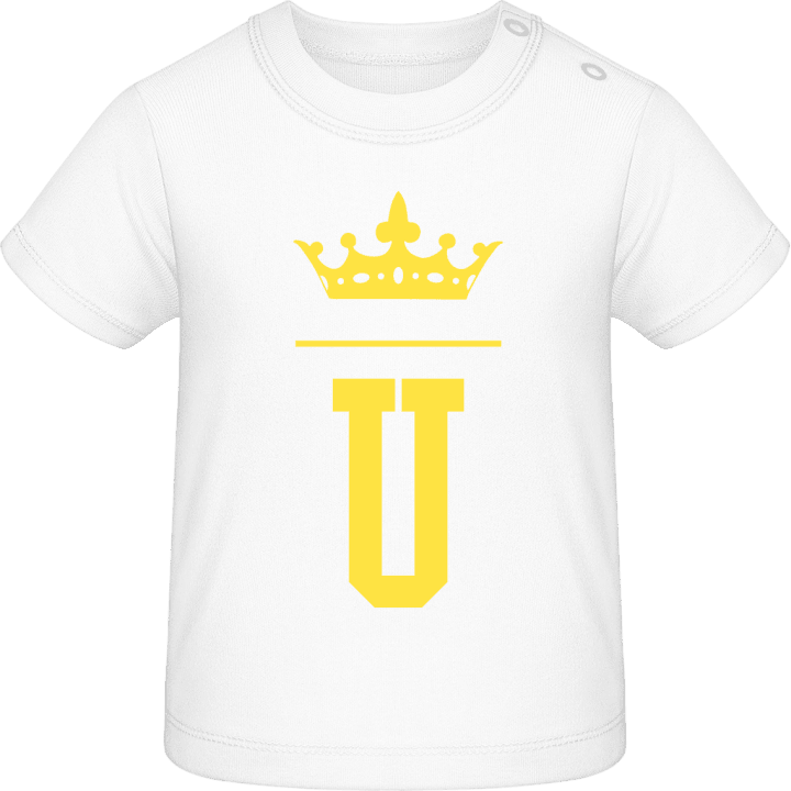 U Initial Letter T-shirt bébé contain pic