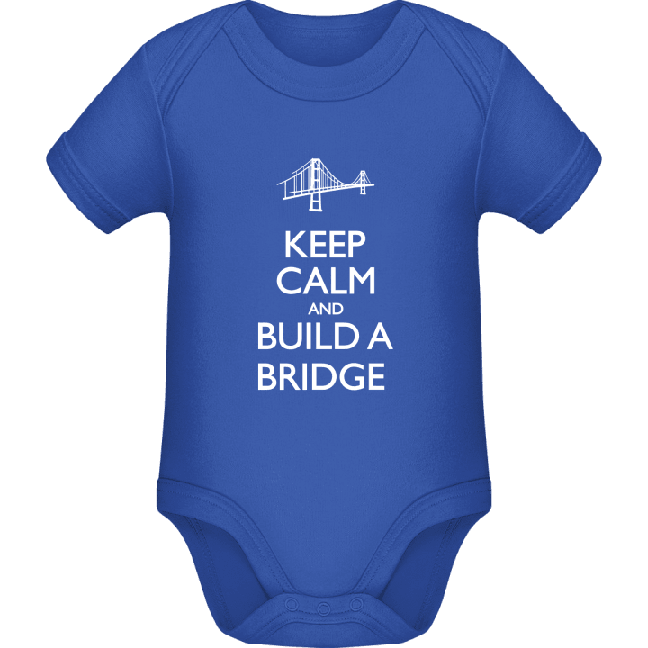 Keep Calm and Build a Bridge Baby romper kostym contain pic