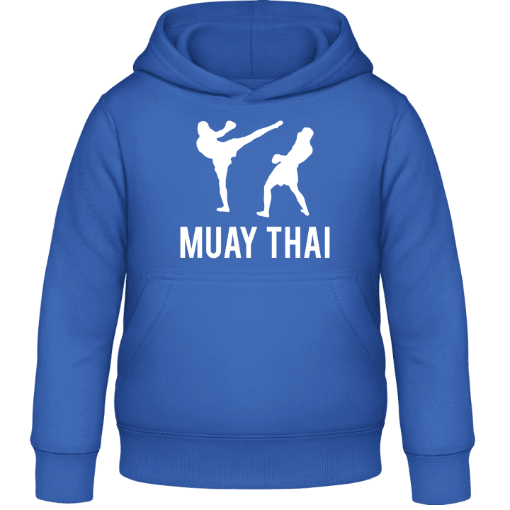 Muay Thai Silhouette Kinder Kapuzenpulli contain pic