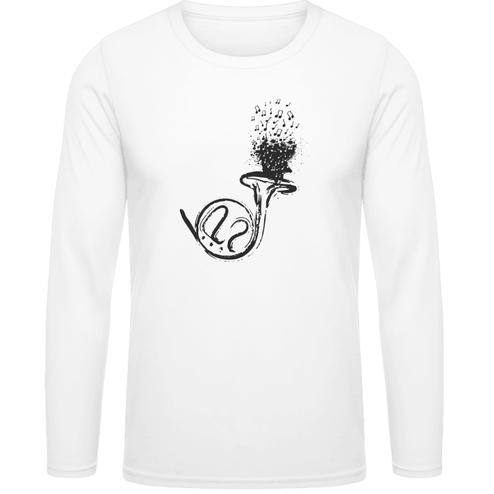 French Horn Illustration T-shirt à manches longues contain pic