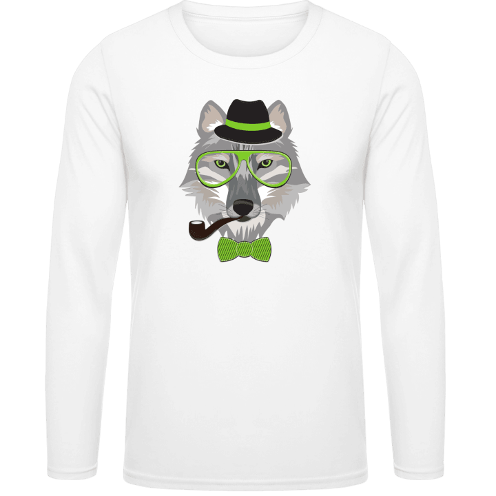 Hipster Wolf Long Sleeve Shirt 0 image