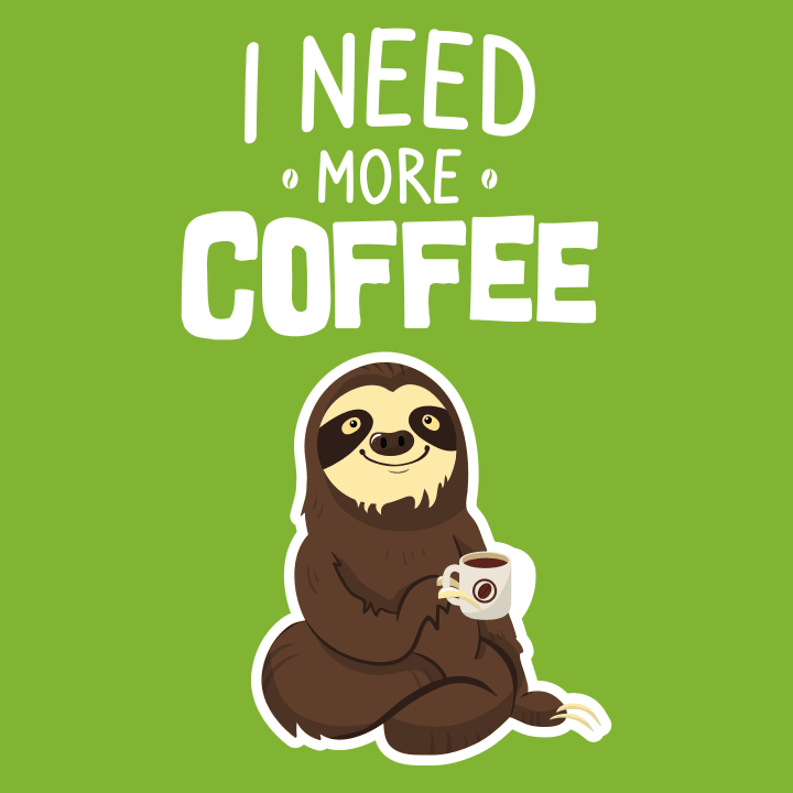 I Need More Coffee Sloth Hoodie för kvinnor 0 image
