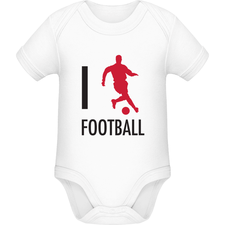 I Heart Football Baby romper kostym contain pic