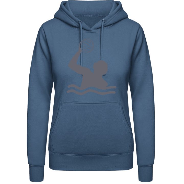 Water Polo Player Silhouette Hoodie för kvinnor contain pic
