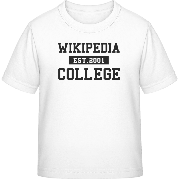 Wikipedia College Maglietta per bambini contain pic