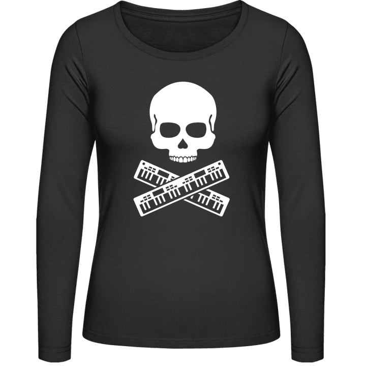Keyboarder Skull T-shirt à manches longues pour femmes contain pic