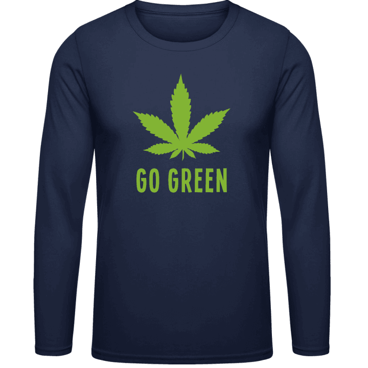 Go Green Marijuana Langermet skjorte contain pic