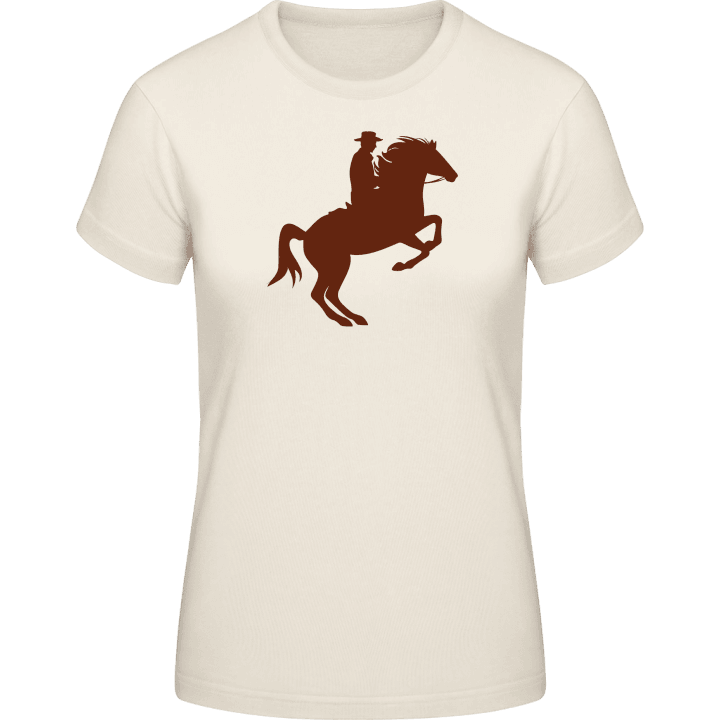 Cowboy Riding Wild Horse T-shirt för kvinnor 0 image